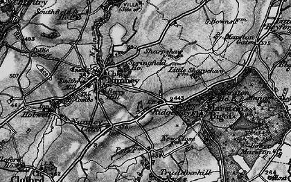 Old map of Ridgeway in 1898
