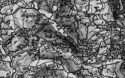 Old map of Ridgeway Cross in 1898