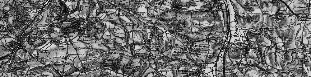 Old map of Ridgeway Moor in 1896