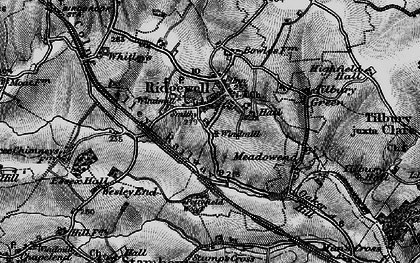 Old map of Ridgewell in 1895