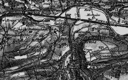 Old map of Allen Banks in 1897