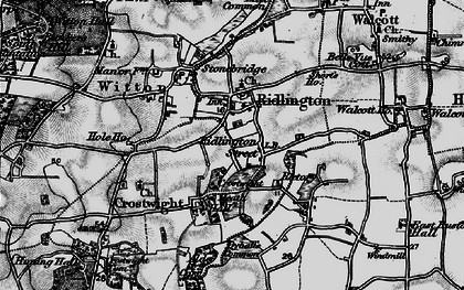 Old map of Crostwight in 1898