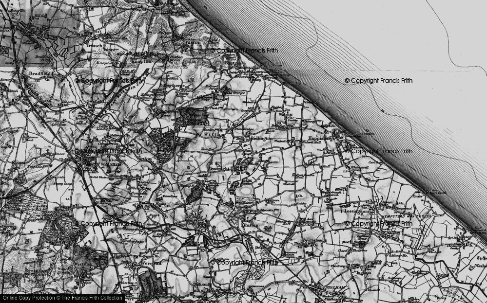 Old Map of Ridlington Street, 1898 in 1898