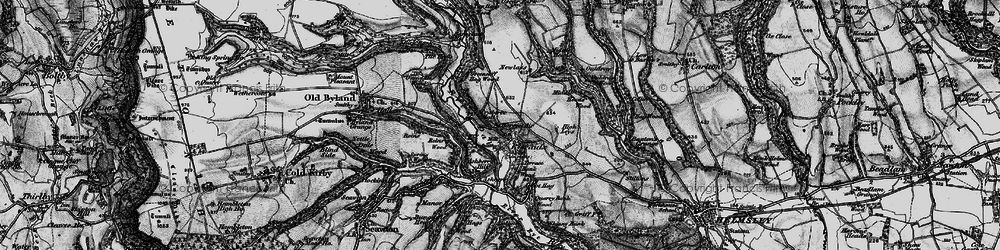 Old map of Rievaulx in 1898