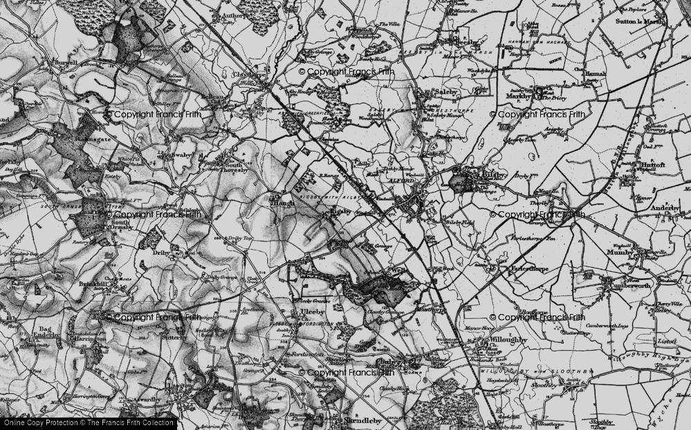 Old Map of Historic Map covering Well Grange in 1899