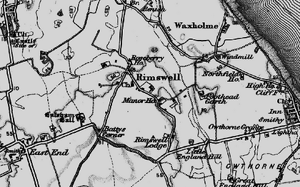 Old map of Rimswell in 1895