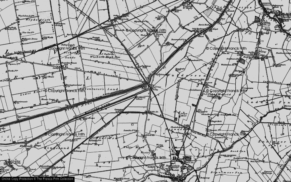Old Map of Ring's End, 1898 in 1898