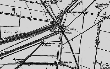 Old map of Ring's End in 1898