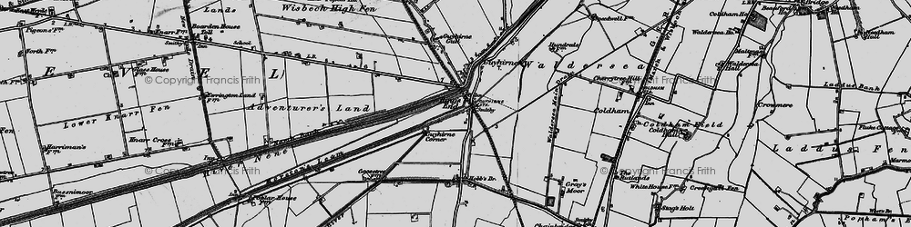 Old map of Ring's End in 1898
