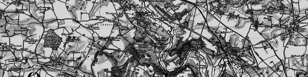 Old map of Attlebridge Hall in 1898