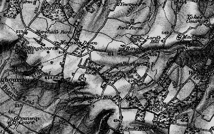 Old map of Black Post in 1895
