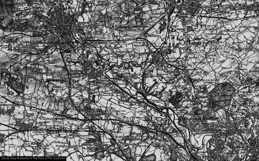 Old Map of Ringley, 1896 in 1896