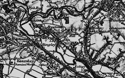Old map of Ringley in 1896