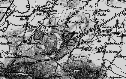 Old map of Ringmer in 1895