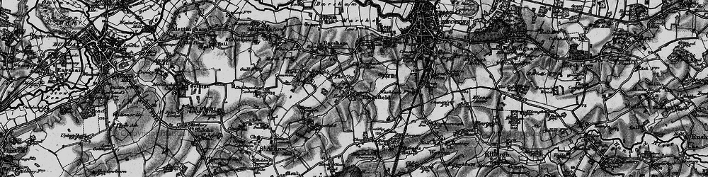 Old map of Barsham Hill in 1898