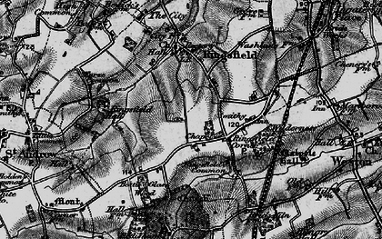 Old map of Ringsfield Corner in 1898