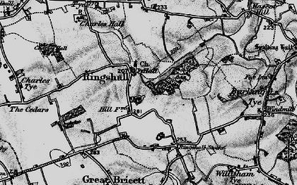 Old map of Ringshall in 1896