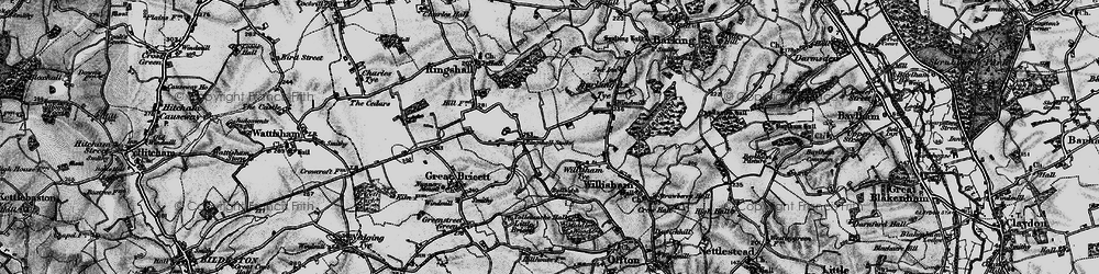 Old map of Ringshall Stocks in 1896