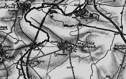 Old map of Ringstead in 1898
