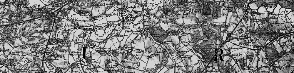 Old map of Ripley in 1896
