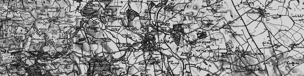 Old map of Ripon in 1898