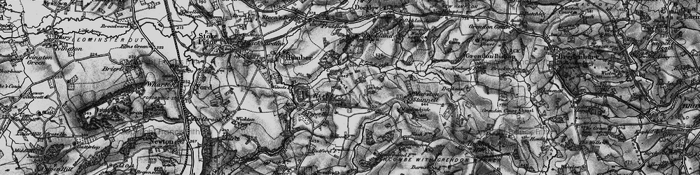 Old map of Buckland in 1899