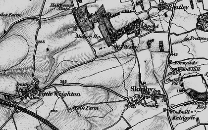 Old map of Risby in 1898