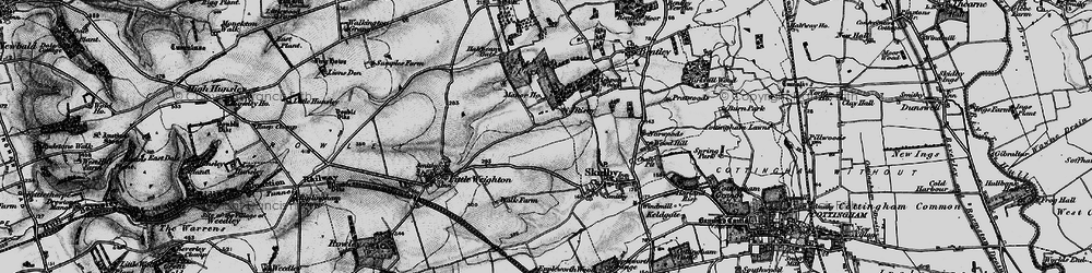 Old map of Risby in 1898