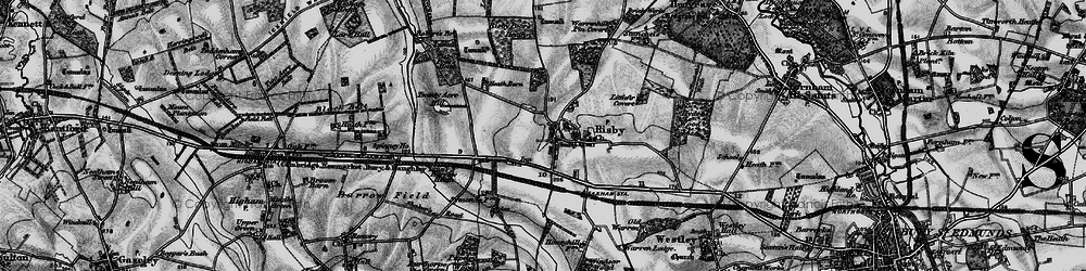 Old map of Saxham Business Park in 1898