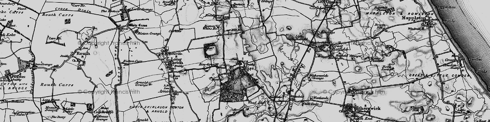 Old map of Rise in 1897
