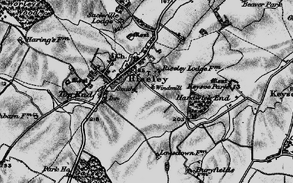 Old map of Riseley in 1898