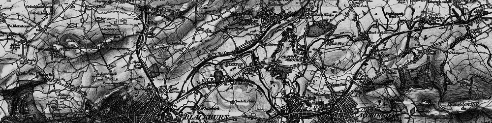 Old map of Rishton in 1896