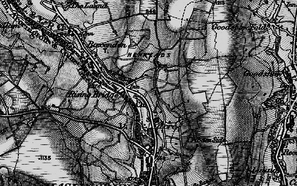 Old map of Rising Bridge in 1896