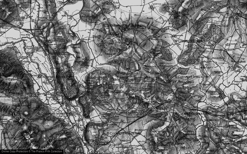 Old Map of Risinghurst, 1895 in 1895