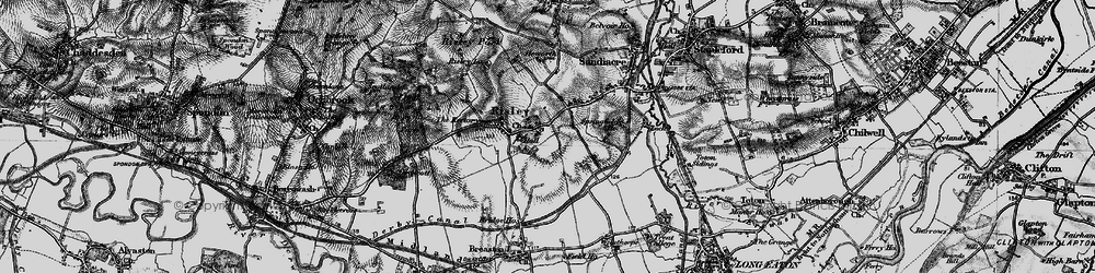 Old map of Risley in 1895