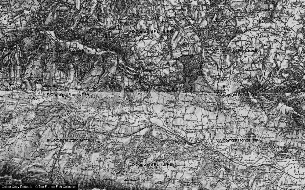 Old Map of Historic Map covering River Common in 1895
