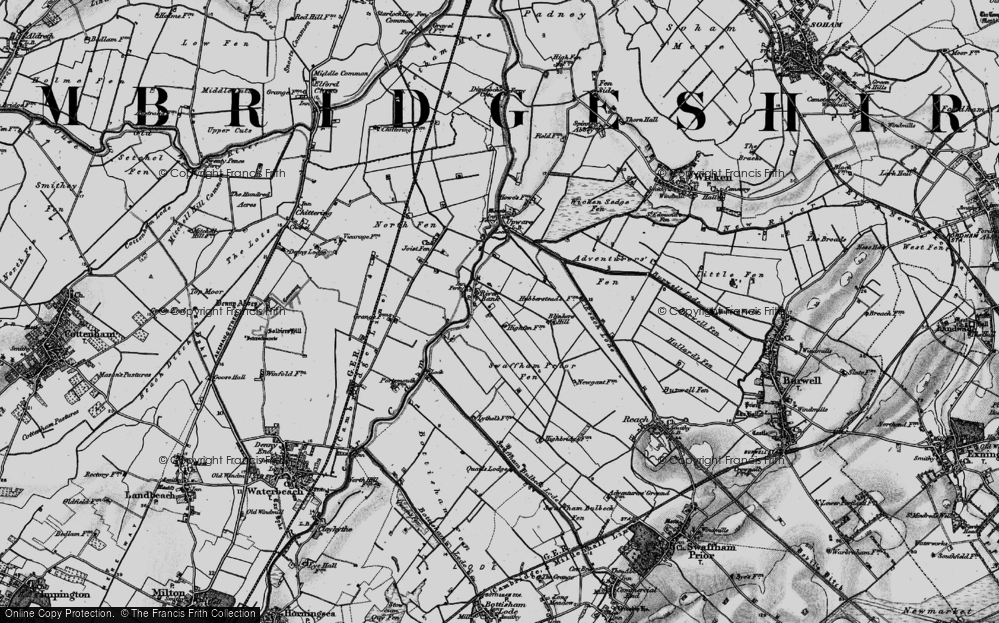 Old Map of River Bank, 1898 in 1898