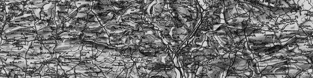 Old map of River Dart in 1898