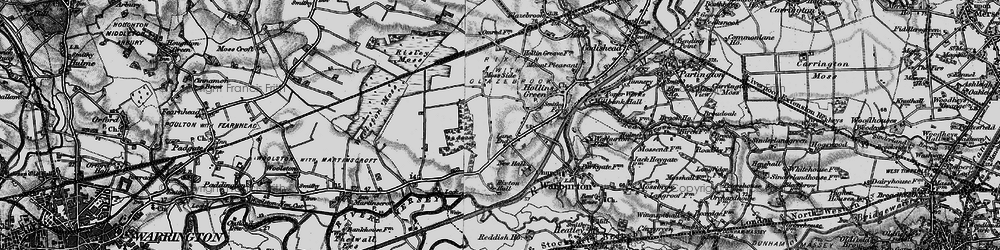 Old map of Rixton in 1896