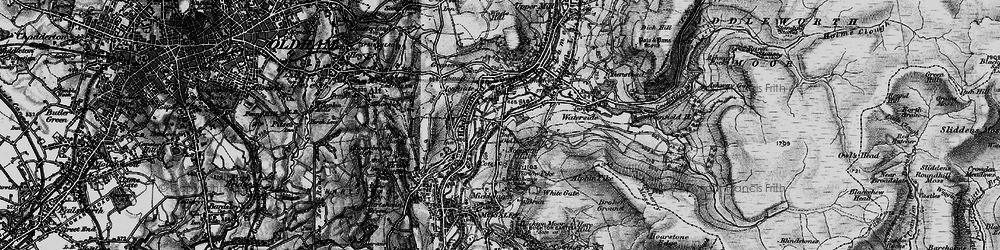 Old map of Roaches in 1896
