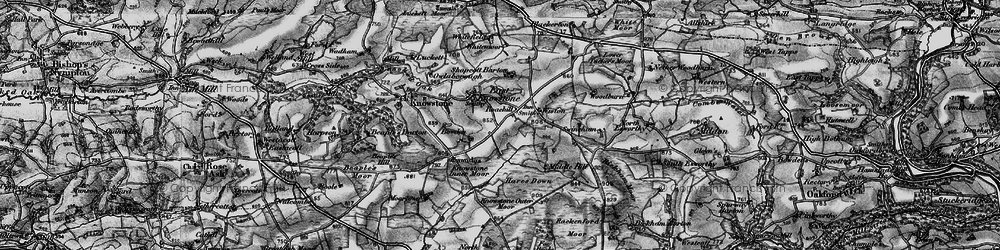 Old map of Bickham Moor in 1898