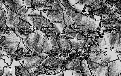 Old map of Roast Green in 1896