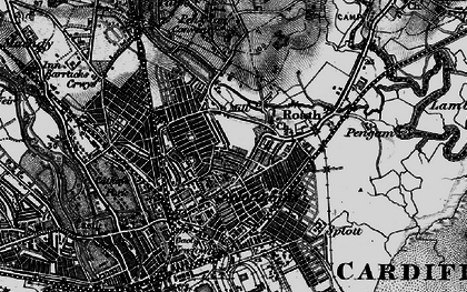 Old map of Roath in 1898