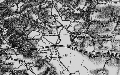 Old map of Boldshaves in 1895
