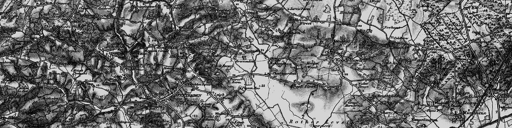 Old map of Boldshaves in 1895