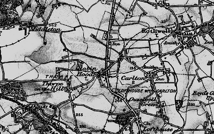 Old map of Robin Hood in 1896