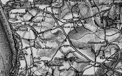 Old map of Bathesland Water in 1898