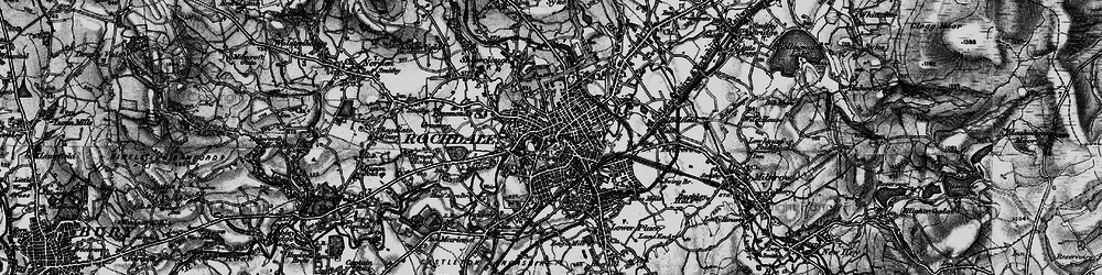 Old map of Rochdale in 1896