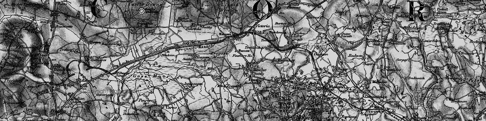 Old map of Roche in 1895