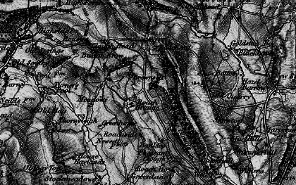 Old map of Gradbach in 1897
